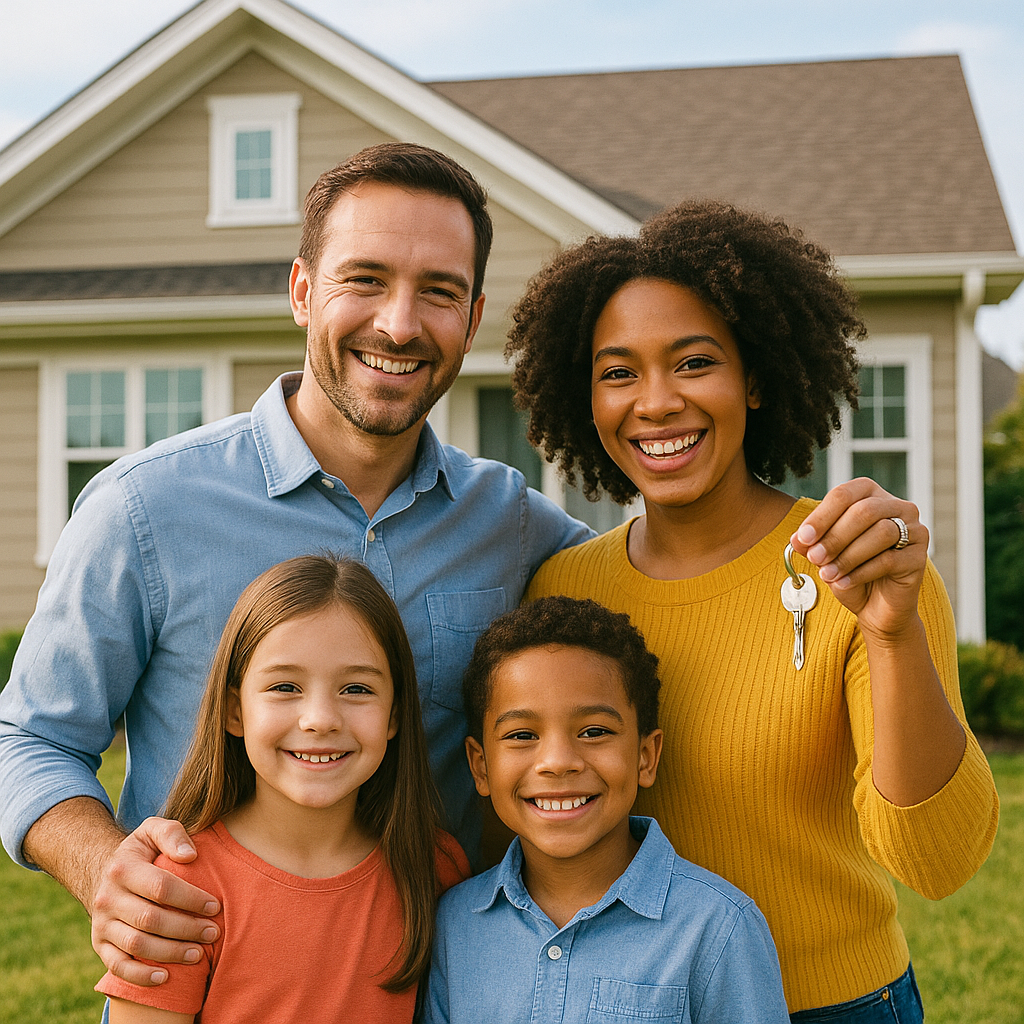 Happy homeowners